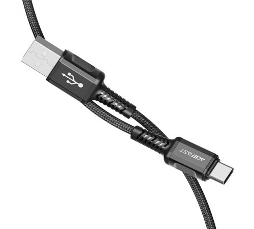 Дата кабель Acefast C1-04 USB to Type-C 3A (1.2m) Black