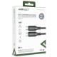 Дата кабель Acefast C17-03 Type-C to Type-C 60W (1.2m) Black