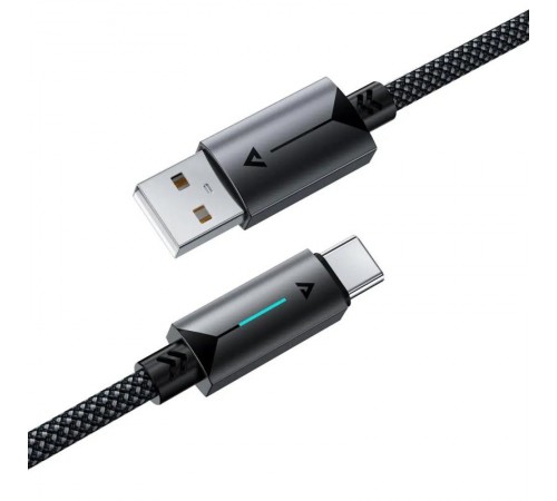 Дата кабель Acefast C19-04 USB to Type-C 3A (1.2m) Black