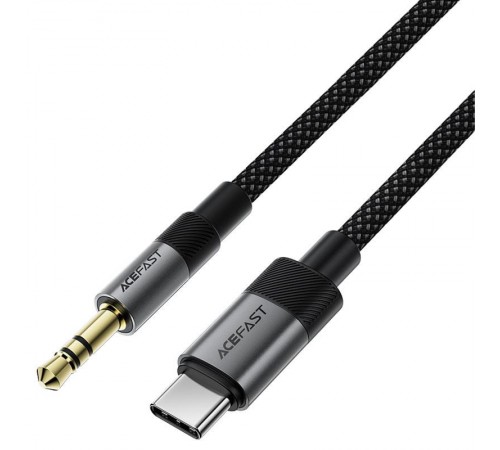 Аудіо кабель Aux Acefast J11 (Type-C to AUX 3.5mm plug) (1m) Black