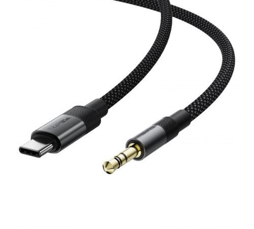 Аудіо кабель Aux Acefast J11 (Type-C to AUX 3.5mm plug) (1m) Black