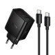 МЗП Hoco N75 Grande 65W QC+PD (1USB-A/2C) + кабель Type-C to Type-C Black