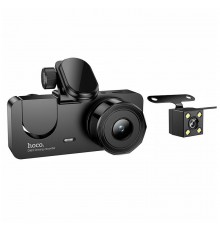 Відеореєстратор Hoco DI63 2-inch display with rear camera (480+480P) Black