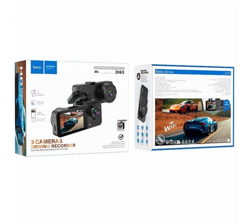 Відеореєстратор Hoco DI63 2-inch display with rear camera (480+480P) Black