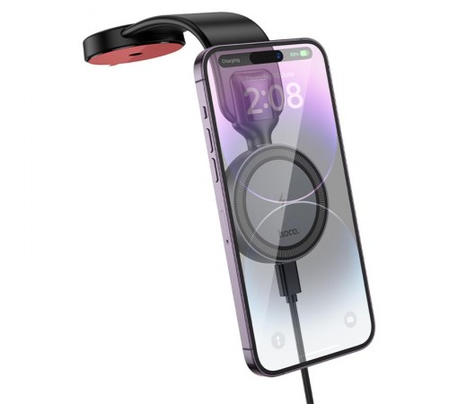 Автотримач з БЗП Hoco HW29 Magnetic Wireless Charging 15W Black