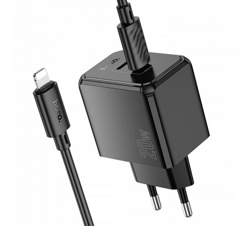 МЗП Hoco CS16A Wish PD20W (1USB-C/1L) + кабель Type-C to Lightning Black