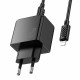 МЗП Hoco CS16A Wish PD20W (1USB-C/1L) + кабель Type-C to Lightning Black