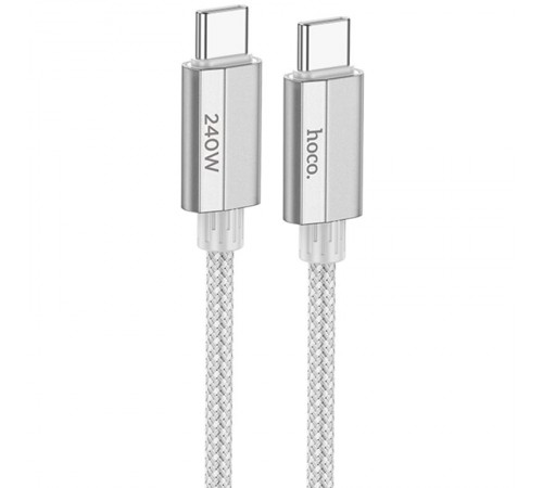 Дата кабель Hoco U134 Primero Type-C to Type-C 240W (1.8m) Gray
