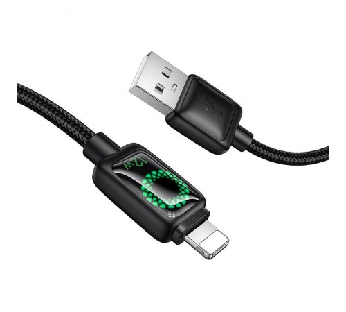Дата кабель Hoco U146 Mundo USB to Lightning 12W (1.2m) Black