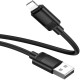 Дата кабель Hoco X122 Benefit USB to Lightning 2.4A (1m) Black