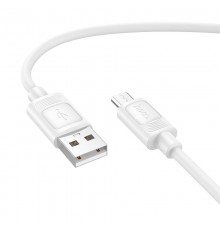 Дата кабель Hoco X122 Benefit USB to MicroUSB 2.4A (1m) White