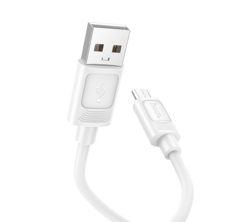 Дата кабель Hoco X122 Benefit USB to MicroUSB 2.4A (1m) White