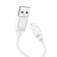 Дата кабель Hoco X122 Benefit USB to MicroUSB 2.4A (1m) White
