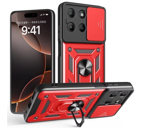 Чохол Ummi Camshield Serge Ring для Motorola Moto G57 Power Червоний / Red