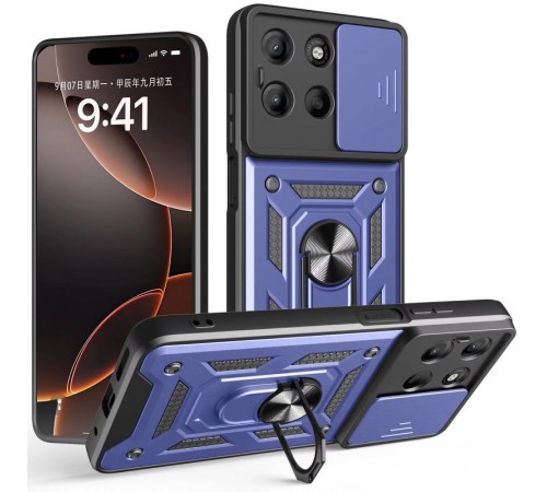 Чохол Ummi Camshield Serge Ring для Motorola Moto G57 Power Синій / Navy