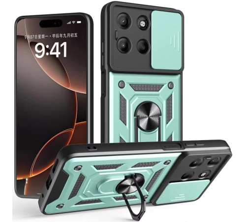 Чохол Ummi Camshield Serge Ring для Motorola Moto G57 Power Зелений / Green