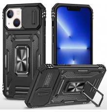 Ударостійкий чохол Camshield Army Ring для Apple iPhone 15 (6.1") Чорний / Black