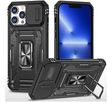 Ударостійкий чохол Camshield Army Ring для Apple iPhone 15 Pro Max (6.7") Чорний / Black