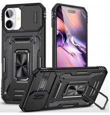 Ударостійкий чохол Camshield Army Ring для Apple iPhone 16 (6.1") Чорний / Black