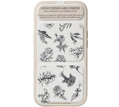 Чохол TPU Panel Stand для Apple iPhone 15 Pro Max (6.7") Floral Sketch