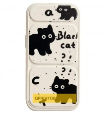 Чохол TPU Panel Stand для Apple iPhone 17 (6.3") Black Cat