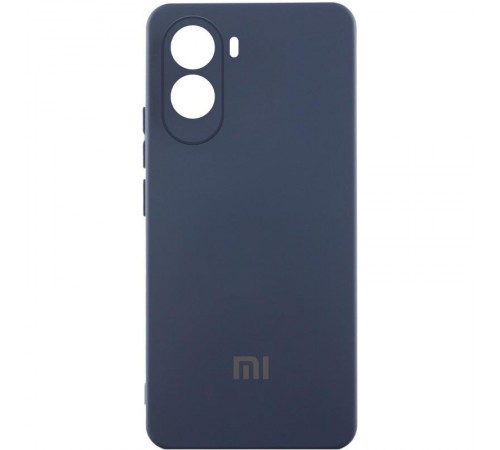 Чохол Silicone Cover Lakshmi Full Camera (AAA) with Logo для Xiaomi Poco M7 4G Темно-синій / Midnight blue