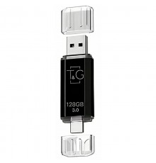Флеш-накопичувач T&G 009 Star Series 2in1 USB 3.0 (USB-A/C) — 128GB Чорний
