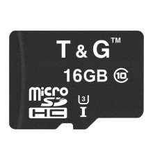 Карта пам'яті T&G (UHS-3) microSDHC Class 10 - 16GB (без адаптера) Чорний