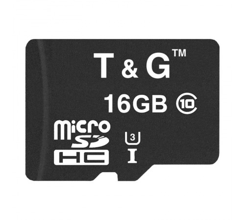Карта пам'яті T&G (UHS-3) microSDHC Class 10 - 16GB (без адаптера) Чорний