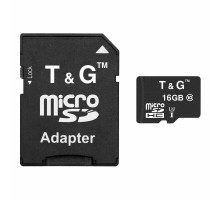 Карта пам'яті T&G (UHS-3) microSDHC Class 10 - 16GB (з адаптером) Чорний