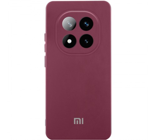 Чохол Silicone Cover Lakshmi Full Camera (AAA) with Logo для Xiaomi Redmi Note 15 Pro 4G Бордовий / Plum