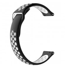 Силіконовий ремінець Active Air для Smart Watch 20mm Black / White