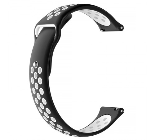 Силіконовий ремінець Active Air для Smart Watch 20mm Black / White