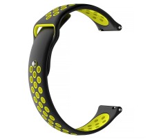 Силіконовий ремінець Active Air для Smart Watch 20mm Black / Yellow