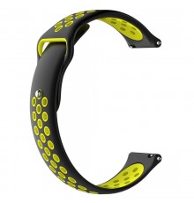 Силіконовий ремінець Active Air для Smart Watch 20mm Black / Yellow