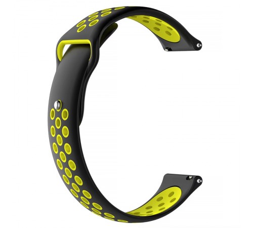Силіконовий ремінець Active Air для Smart Watch 20mm Black / Yellow
