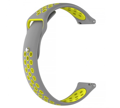 Силіконовий ремінець Active Air для Smart Watch 20mm Gray / Yellow