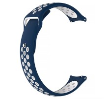 Силіконовий ремінець Active Air для Smart Watch 20mm Midnight Blue / White