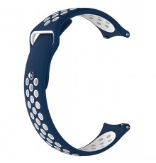 Силіконовий ремінець Active Air для Smart Watch 20mm Midnight Blue / White