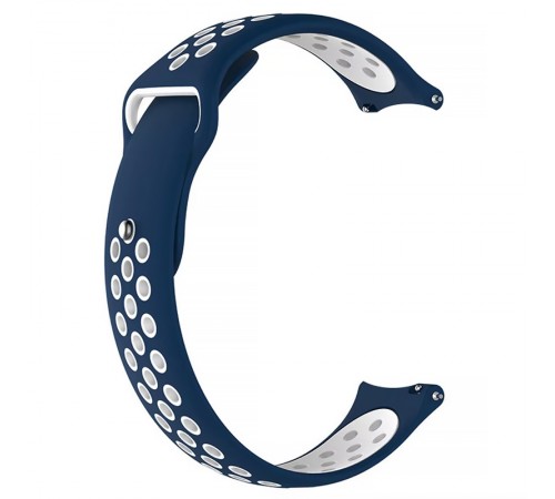 Силіконовий ремінець Active Air для Smart Watch 20mm Midnight Blue / White