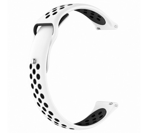 Силіконовий ремінець Active Air для Smart Watch 20mm White / Black