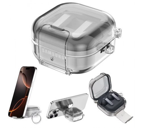 Футляр Crystal Lock Series для Samsung Galaxy Buds 4 / 4 Pro Black