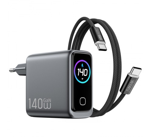 МЗП WIWU CHG200 Voyager PD140W+QC3.0 (1USB-A/3C) + кабель Type-C to Type-C Grey
