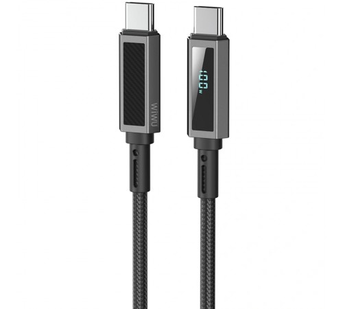 Дата кабель WIWU C079 Warriors Type-C to Type-C 100W (1.2m) Black