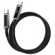 Дата кабель WIWU C079 Warriors Type-C to Type-C 100W (1.2m) Black
