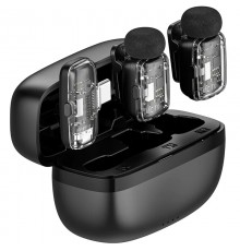 Петличний бездротовий мікрофон WIWU WM008 Dual-mic ANC Type-C Black