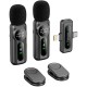 Петличний бездротовий мікрофон WIWU WM007 Dual-mic (Lightning/Type-C) Black