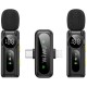 Петличний бездротовий мікрофон WIWU WM007 Dual-mic (Lightning/Type-C) Black