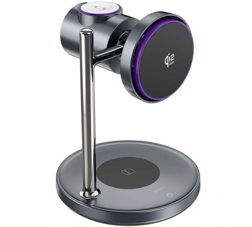 БЗП WIWU Wi-W041 Space Qi2 3 in 1 wireless charger Black