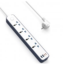 Подовжувач WIWU S007 Power Strip PD20W (2USB-A/2C/4xSocket) (2m) White